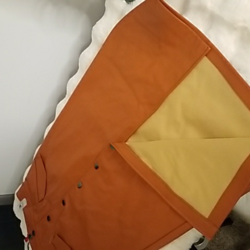 Elegant Tan VEGAN Leather Skirt